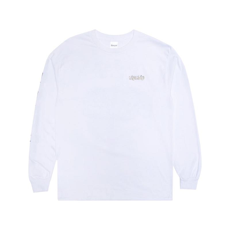 Ripndip All Hail L/S Long Sleeve White | CA GL2441