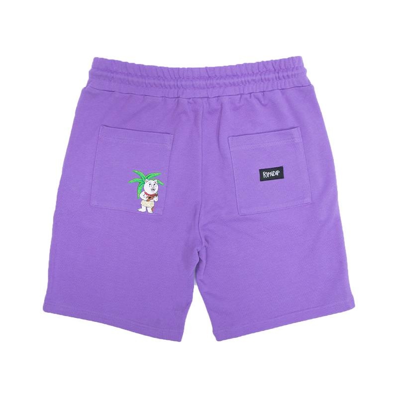 Ripndip Aloha Nerm Sweat Shorts Lavender | CA VD2178