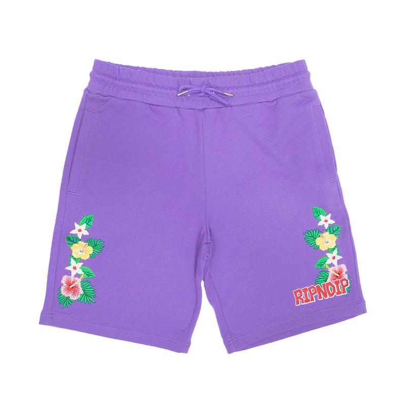 Ripndip Aloha Nerm Sweat Shorts Lavender | CA VD2178