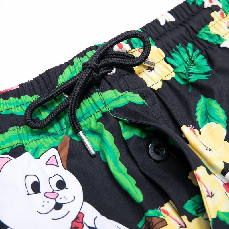 Ripndip Aloha Nerm Swim Shorts Black | CA LH2174