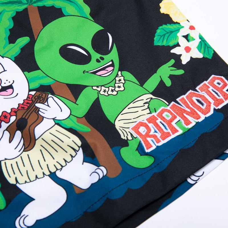 Ripndip Aloha Nerm Swim Shorts Black | CA LH2174