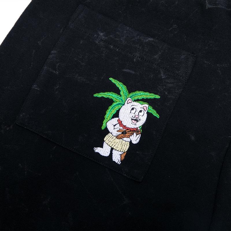 Ripndip Aloha Nermal Sweat Shorts Black Wash | CA BC2179