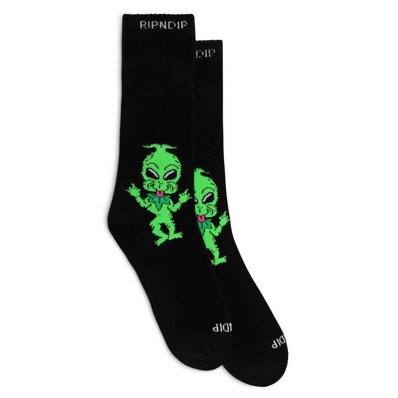 Ripndip Bah Humbug Socks Black | CA WY2655