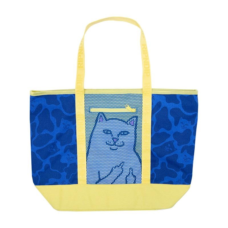 Ripndip Baja Nylon Beach Tote Bags Blue | CA QZ2638