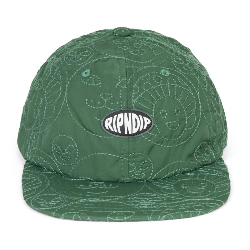 Ripndip Barry Bonds 6 Panel Quilted Strapback Hats Deep Green | CA MA2051