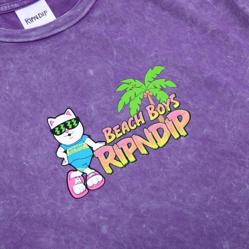 Ripndip Beach Boys Shirts Purple Wash | CA VD2308