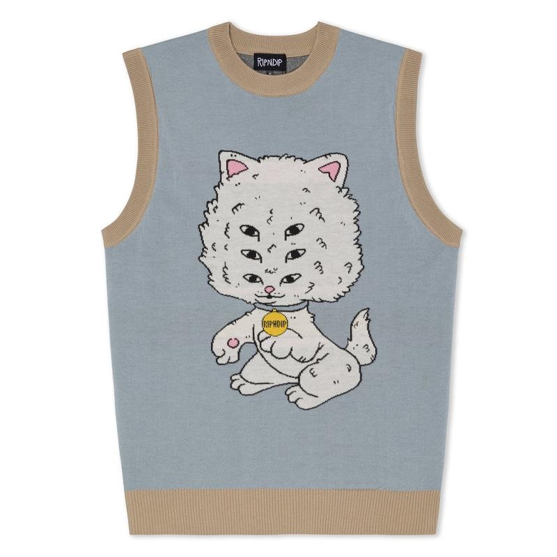 Ripndip Big Head Knit Vest Sweaters Light | CA AP2140