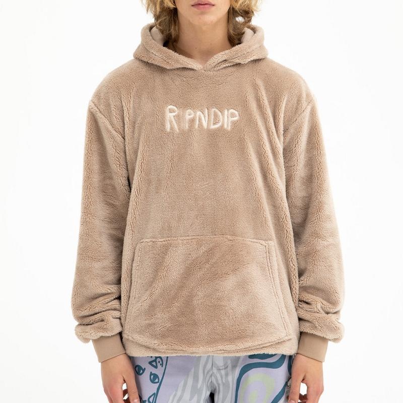 Ripndip Bradbury Sherpa Hoodie Brown | CA PQ2602