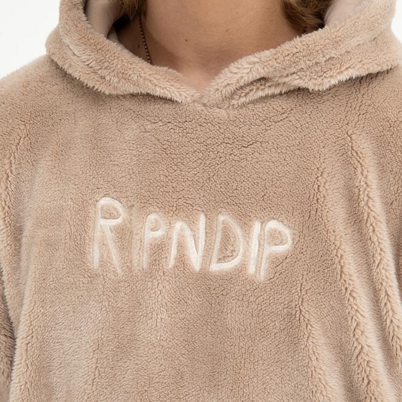 Ripndip Bradbury Sherpa Hoodie Brown | CA PQ2602