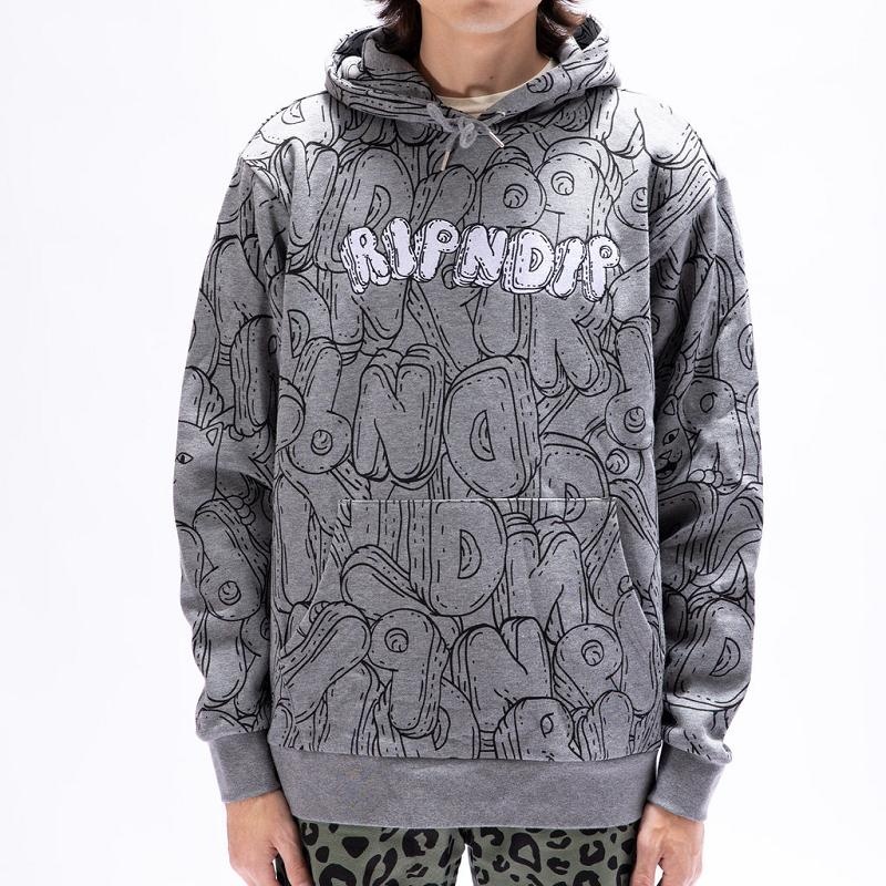 Ripndip Bubble Bobble Hoodie Grey | CA IS2604