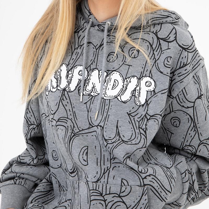 Ripndip Bubble Bobble Hoodie Grey | CA IS2604