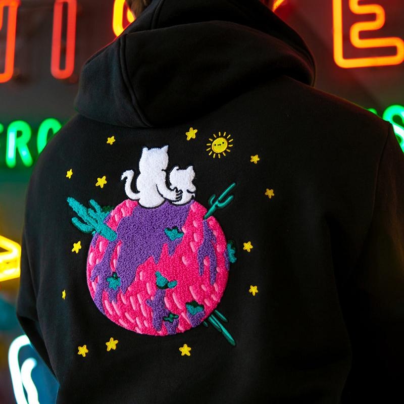 Ripndip Buddies In Space Hoodie Black | CA NB2535