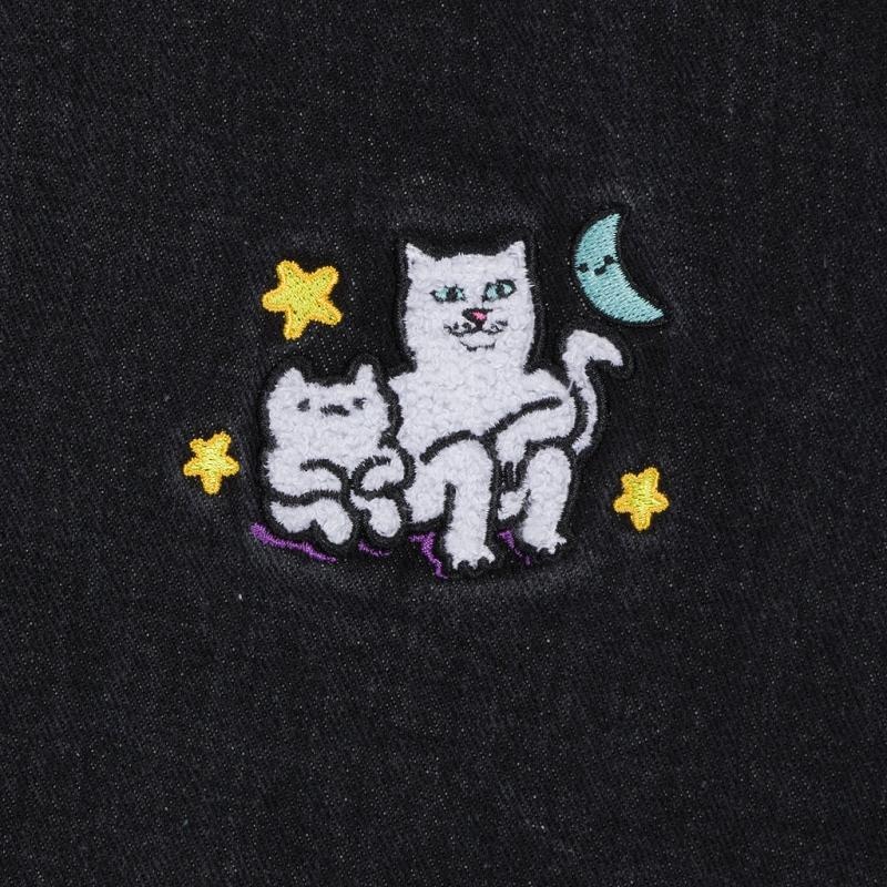 Ripndip Buddies In Space Jackets Black Blue Wash | CA QZ2481