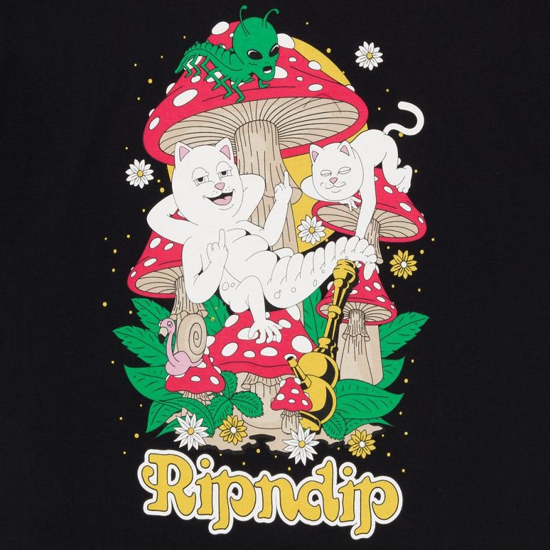 Ripndip Caterpillar Garden Shirts Black | CA RW2237