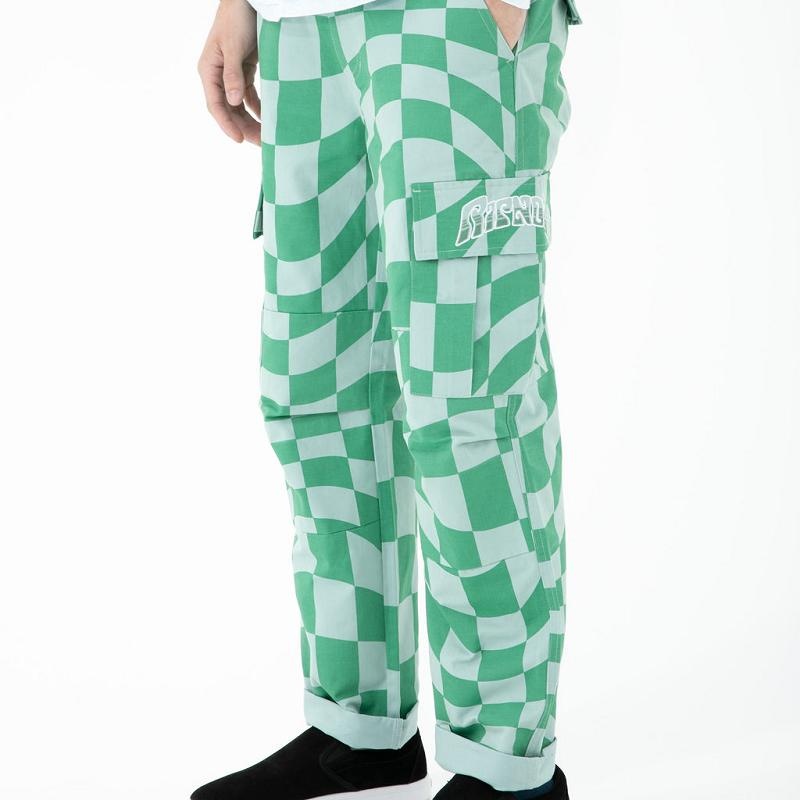 Ripndip Checked Cargo Pants Olive / Deep Green | CA UT2397