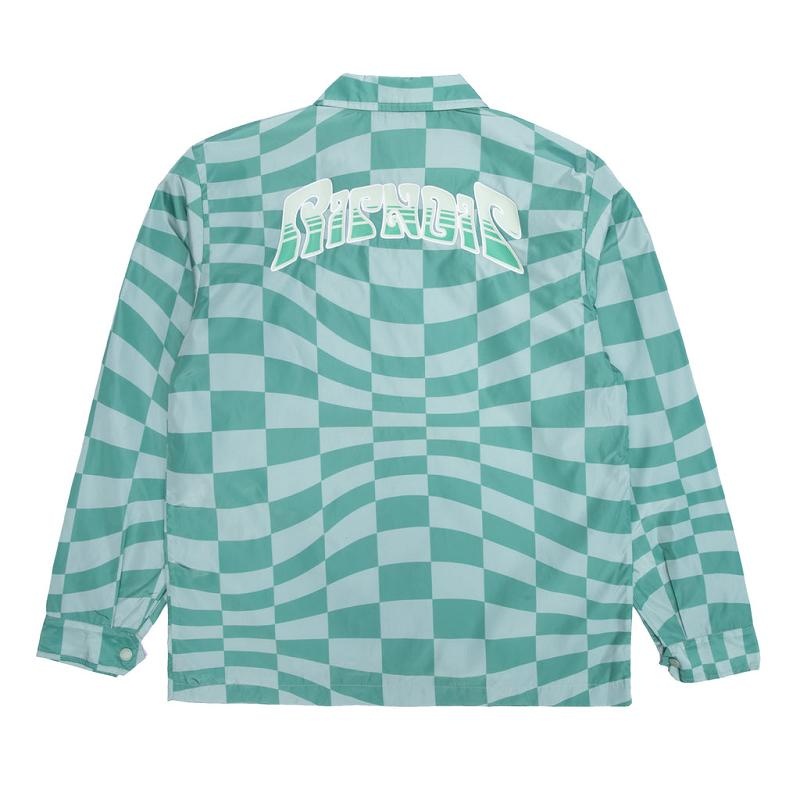 Ripndip Checked Coaches Jackets Green | CA HK2492