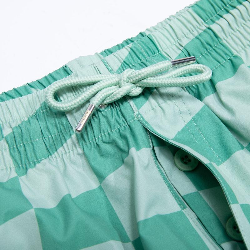 Ripndip Checked Swim Shorts Olive / Deep Green | CA XF2176