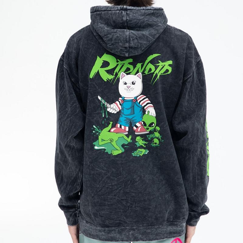 Ripndip Childs Play Hoodie Black Wash | CA ZG2618