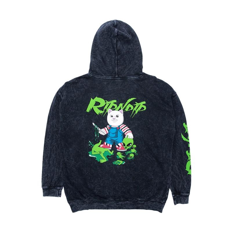 Ripndip Childs Play Hoodie Black Wash | CA ZG2618