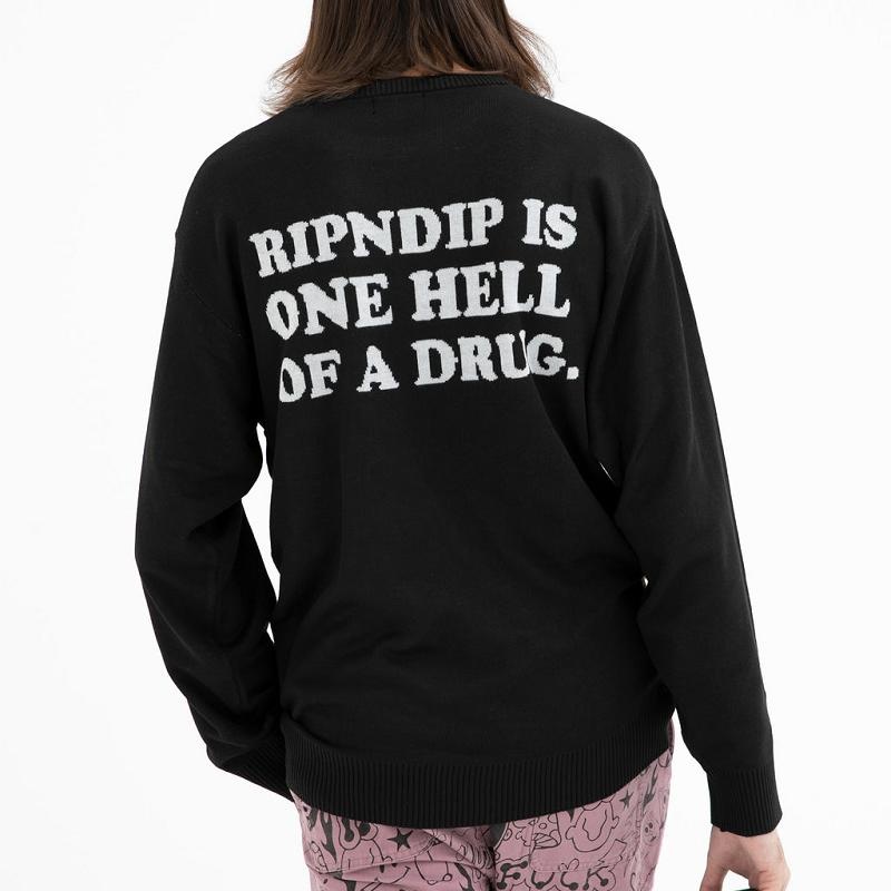 Ripndip Coconerm Knit Sweaters Black | CA FM2143