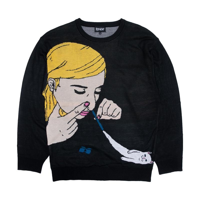 Ripndip Coconerm Knit Sweaters Black | CA FM2143