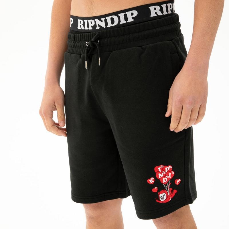 Ripndip Cupids Nightmare Sweat Shorts Black | CA OR2190