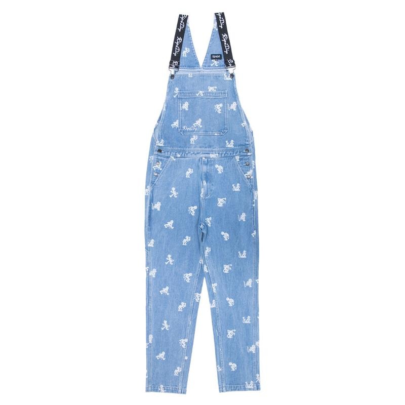 Ripndip Dance Party Denim Overalls Pants Wash | CA NB2405