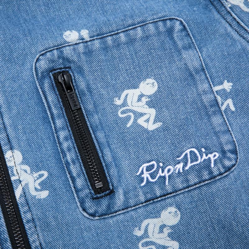 Ripndip Dance Party Denim Work Jackets Wash | CA DN2495