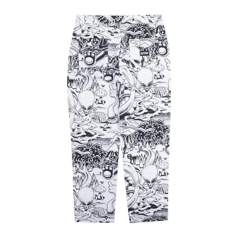 Ripndip Dark Twisted Fantasy Twill Pants Black / White | CA GL2389