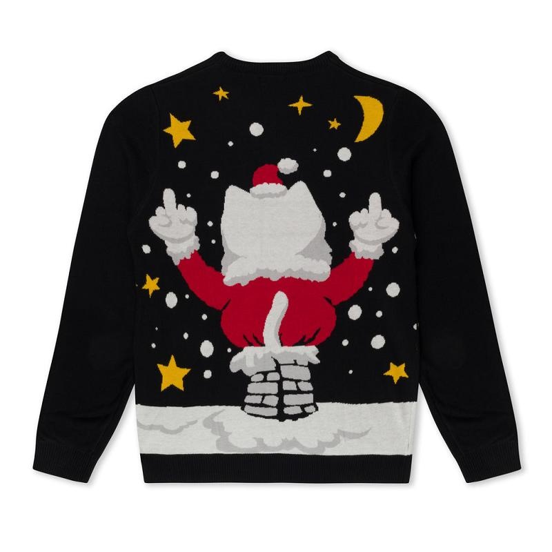 Ripndip Deck The Halls Knit Sweaters Black | CA IS2137