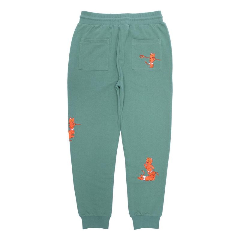 Ripndip Devil Babies Sweatpants Dark Olive | CA CE2125