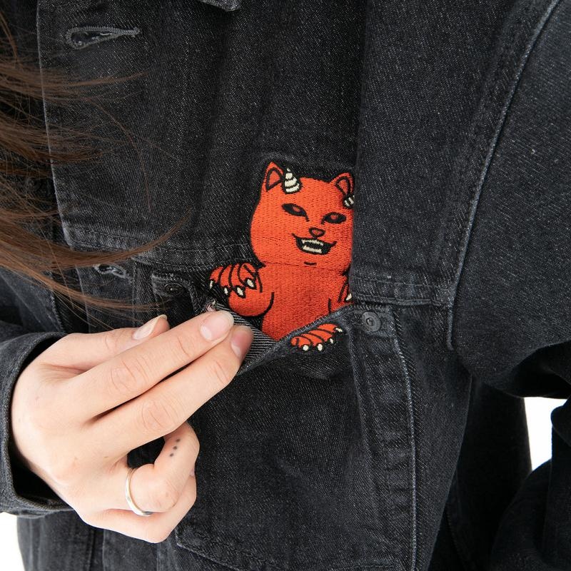 Ripndip Devils Work Denim Jackets Black Wash | CA XF2487