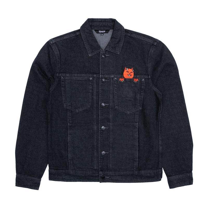 Ripndip Devils Work Denim Jackets Black Wash | CA XF2487