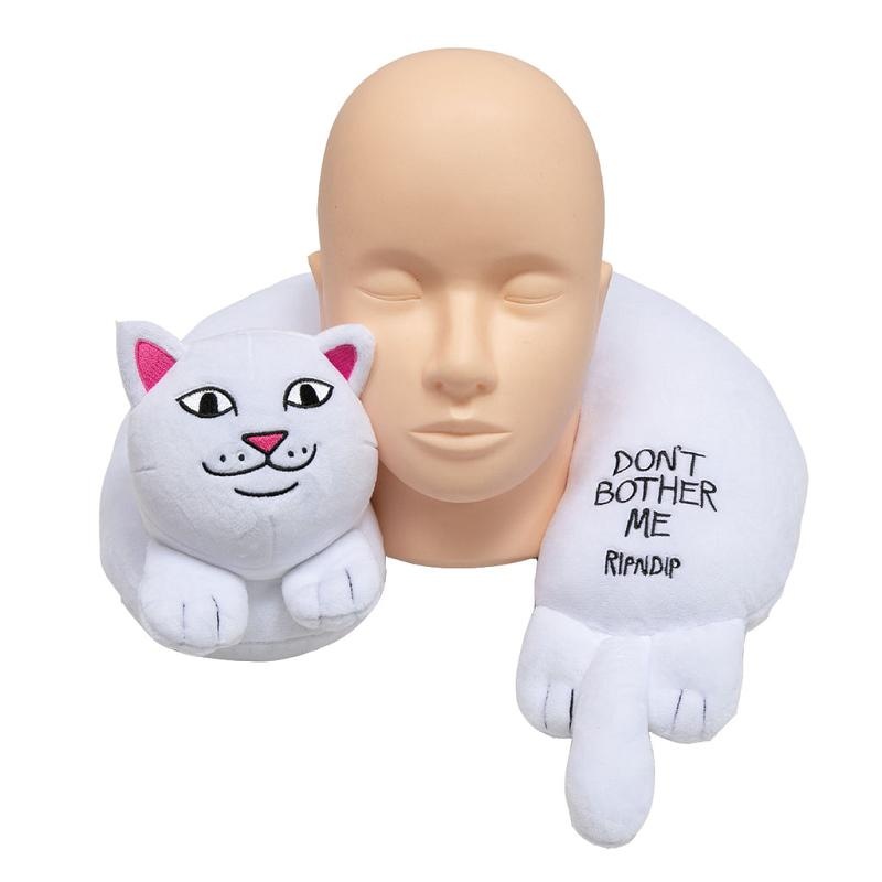 Ripndip Don't Bother Me Travel Neck Pillow Accessories White | CA RW2937