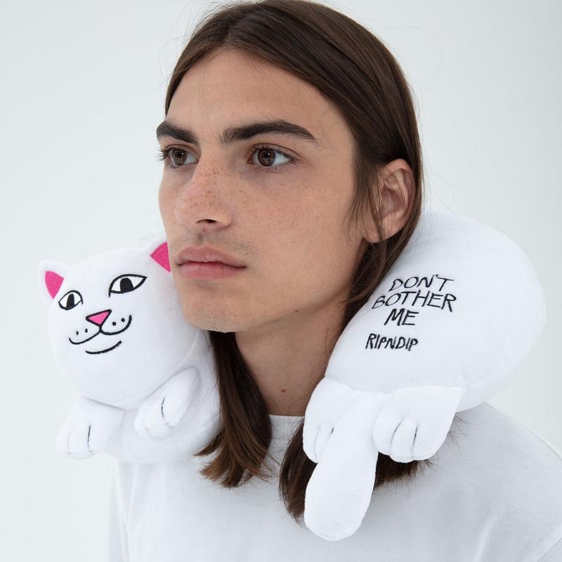 Ripndip Don't Bother Me Travel Neck Pillow Accessories White | CA RW2937