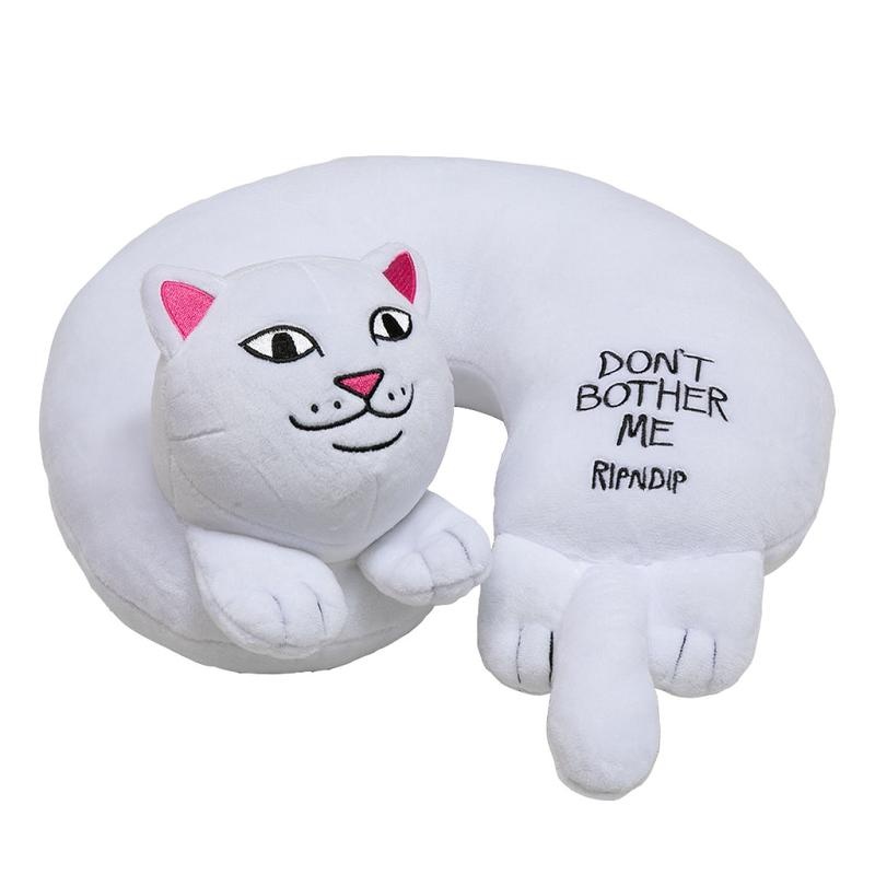 Ripndip Don\'t Bother Me Travel Neck Pillow Accessories White | CA RW2937