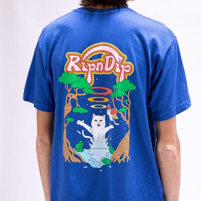 Ripndip Down By The River Shirts Royal Blue | CA DN2365