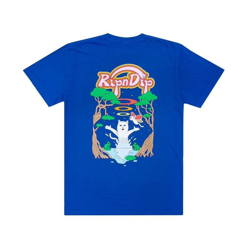 Ripndip Down By The River Shirts Royal Blue | CA DN2365