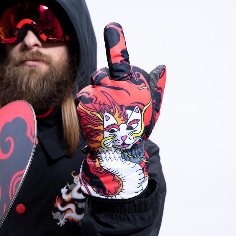 Ripndip Dragonerm Snow Gloves Accessories Red | CA SO2911