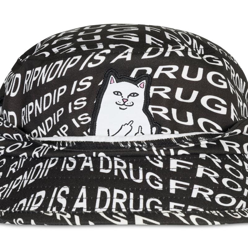 Ripndip Drug From God Lord Nermal Bucket Hats Black | CA KI2069