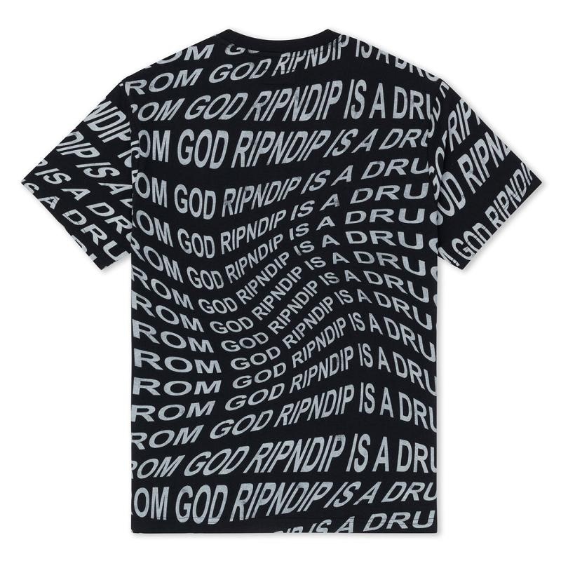 Ripndip Drug From God Shirts Black | CA KI2225