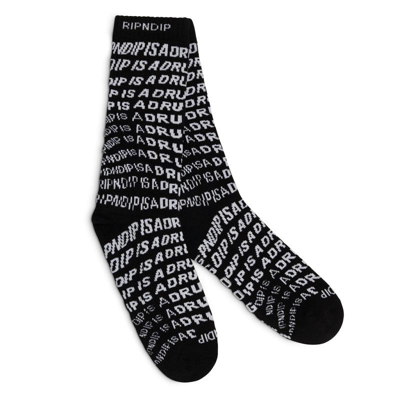 Ripndip Drug From God Socks Black | CA OR2648