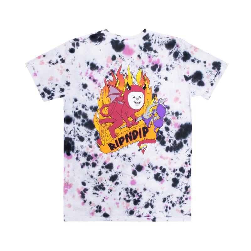 Ripndip Fireworld Shirts Black / Pink Wash | CA RW2348