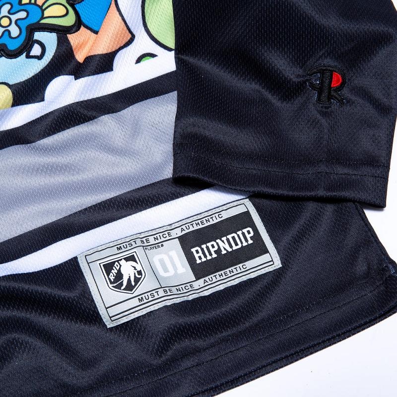 Ripndip Flower Child Hockey Jersey Black | CA AP2471