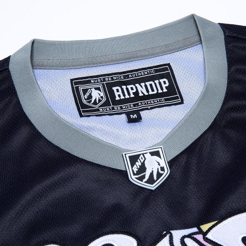 Ripndip Flower Child Hockey Jersey Black | CA AP2471