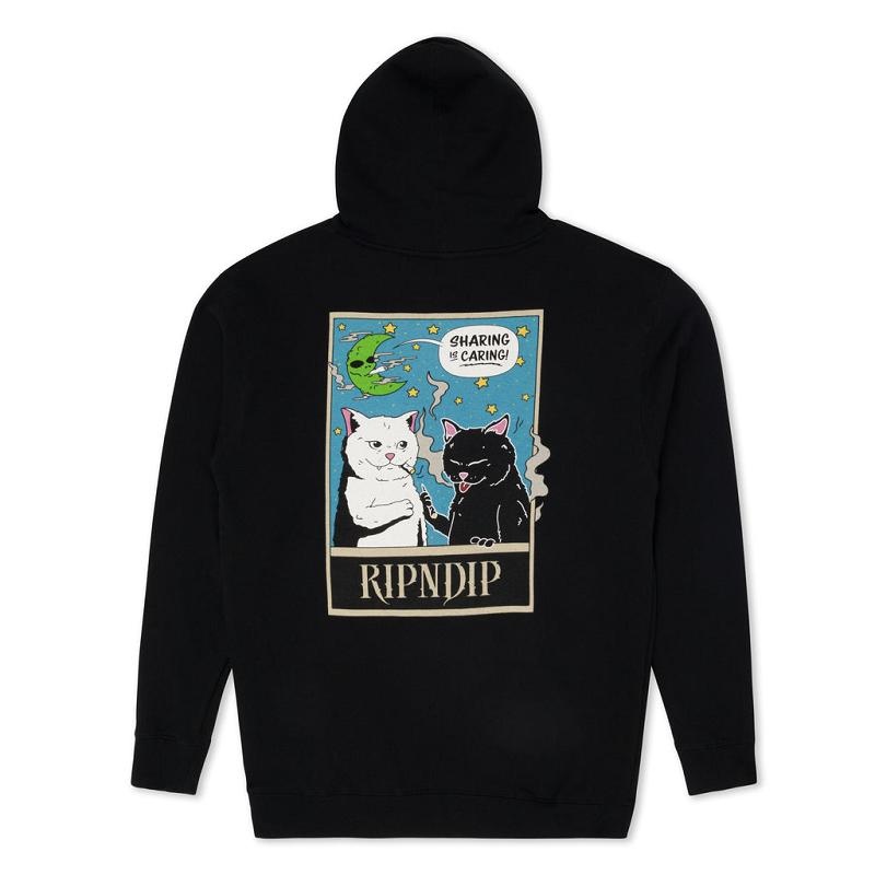 Ripndip Friends Share Hoodie Black | CA RW2530