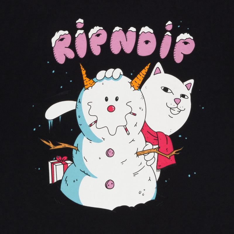 Ripndip Frosty The Snownerm Shirts Black | CA UT2240