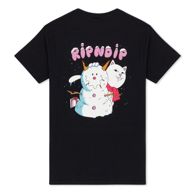 Ripndip Frosty The Snownerm Shirts Black | CA UT2240