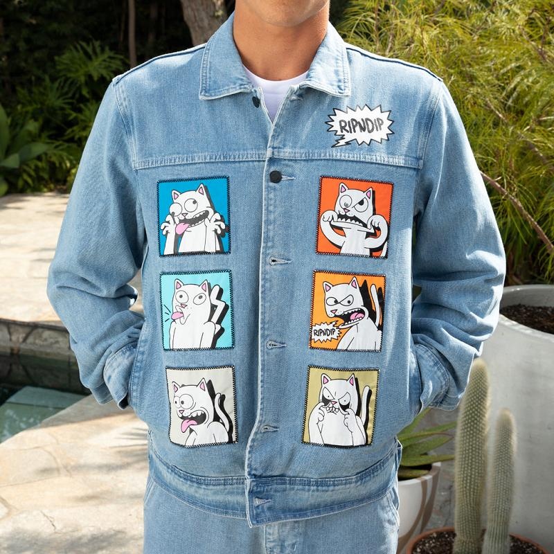 Ripndip Frustration Denim Jackets Wash | CA RW2504