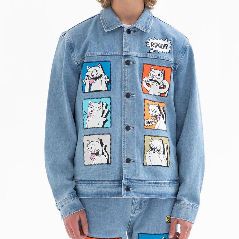 Ripndip Frustration Denim Jackets Wash | CA RW2504